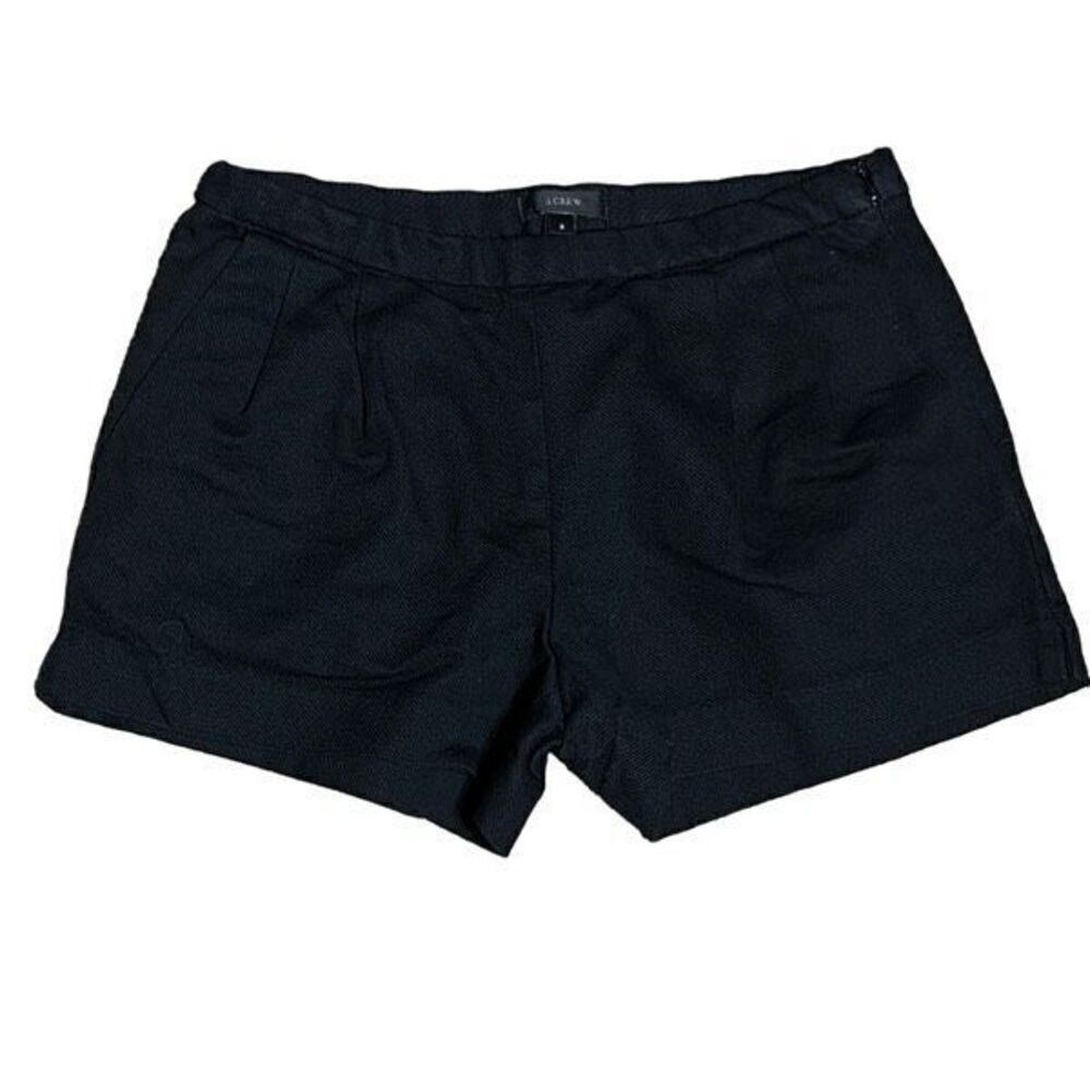 J. Crew Black Textured Pleated Dress Shorts Size 2